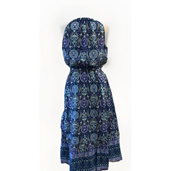 Talbots Women’s Paisley Floral Maxi Dress Size 12P Cottagecore Boho Sleeveless - Picture 3 of 5